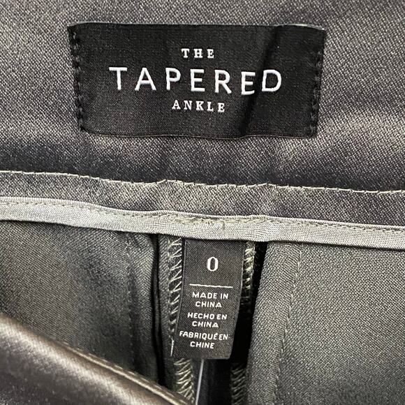 NWT White House Black Market WHBM Silver Satin Wrap Tapered Ankle Pant Size 0 - Picture 8 of 14